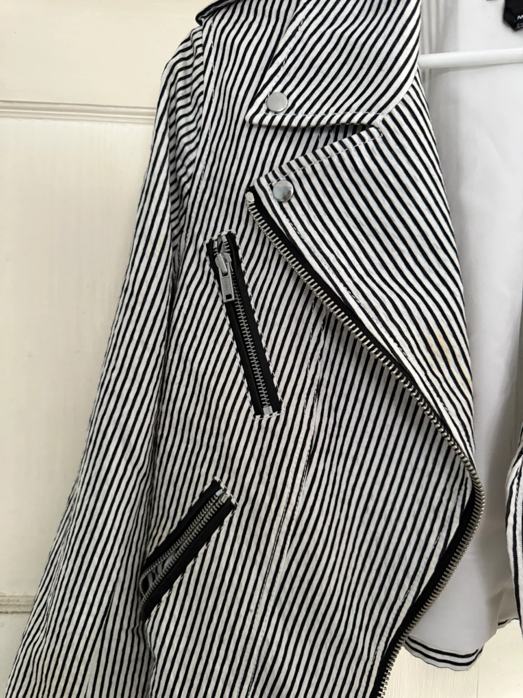 Club Monaco Striped Moto Jacket - photo 2