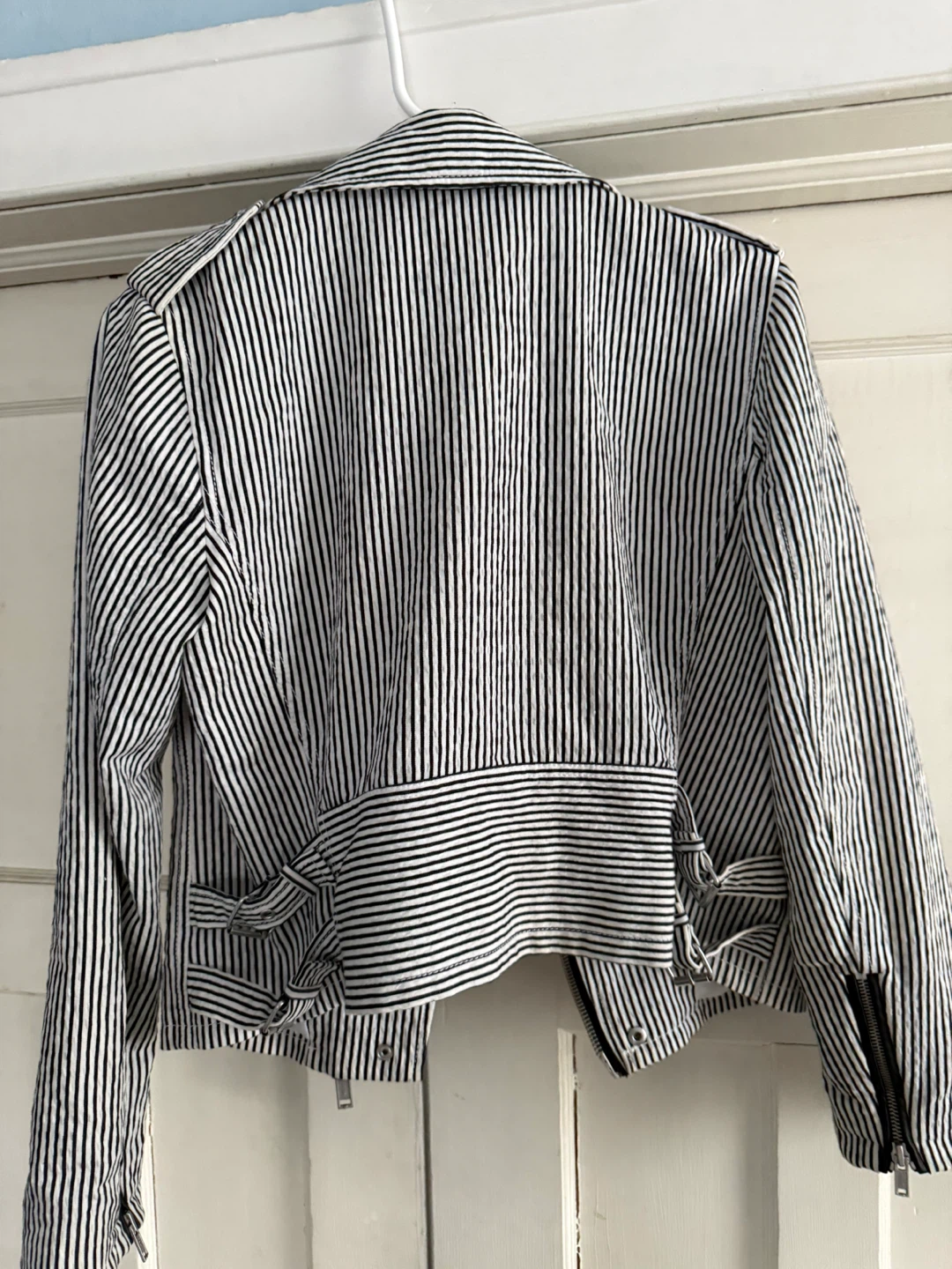 Club Monaco Striped Moto Jacket - photo 4