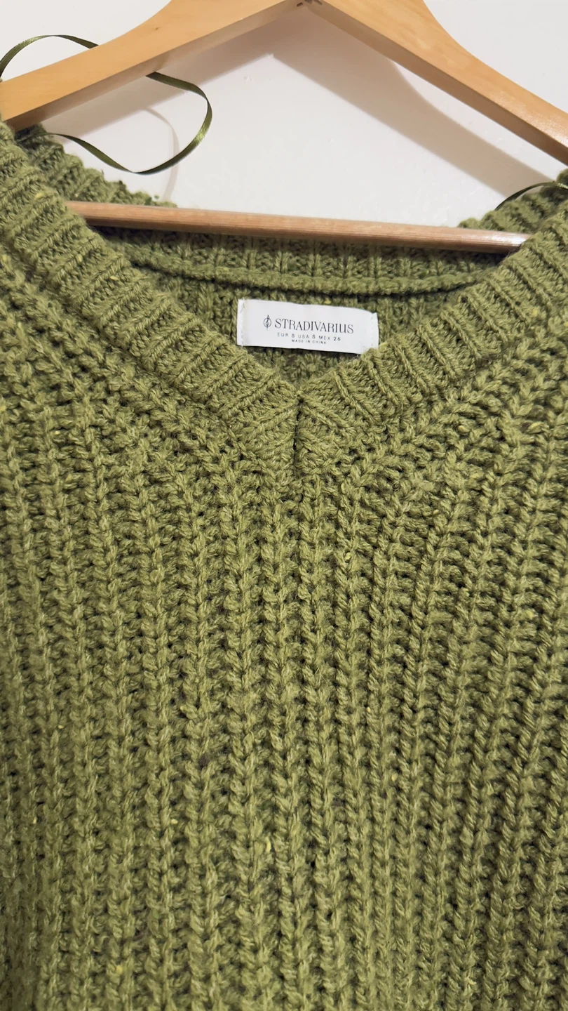 Stradivarius Green Knit Sweater - photo 2
