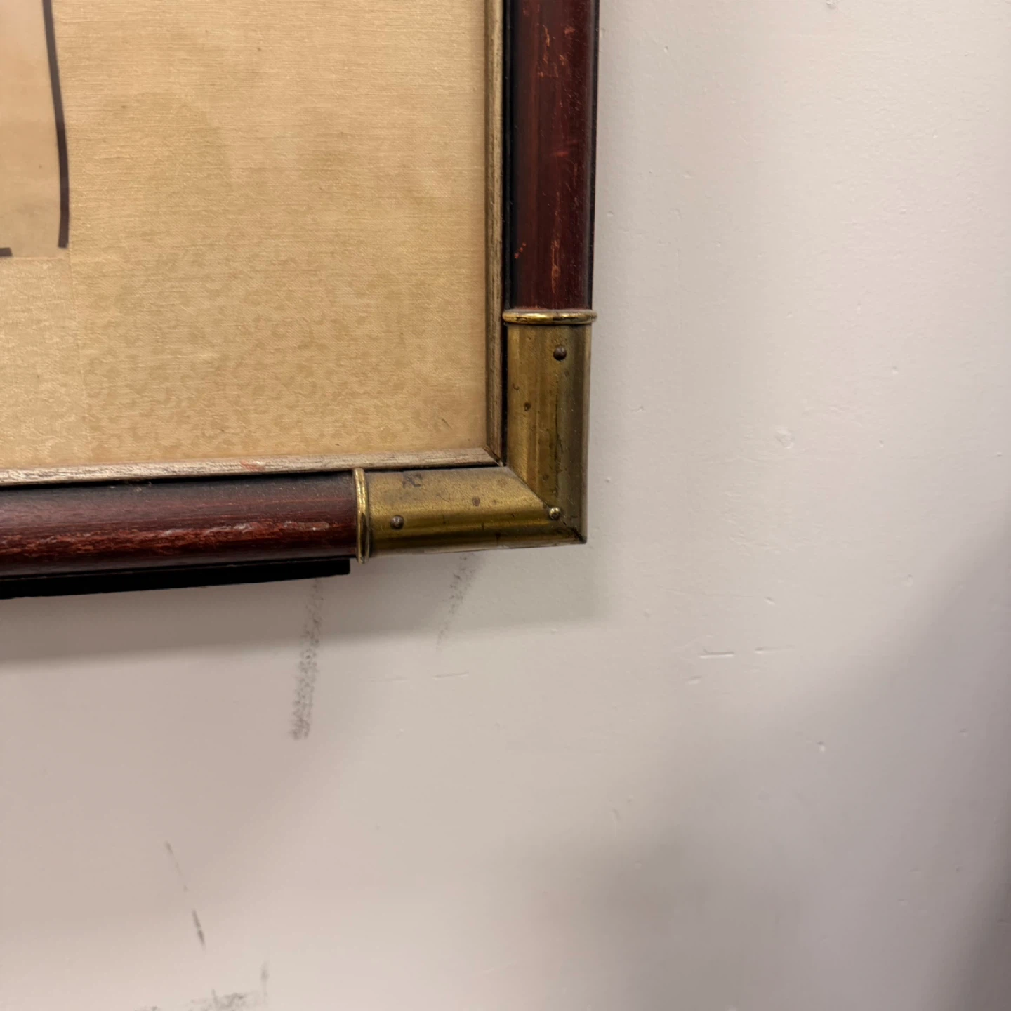 Framed Asian Art Painting with Figures and Water Scene - photo 4