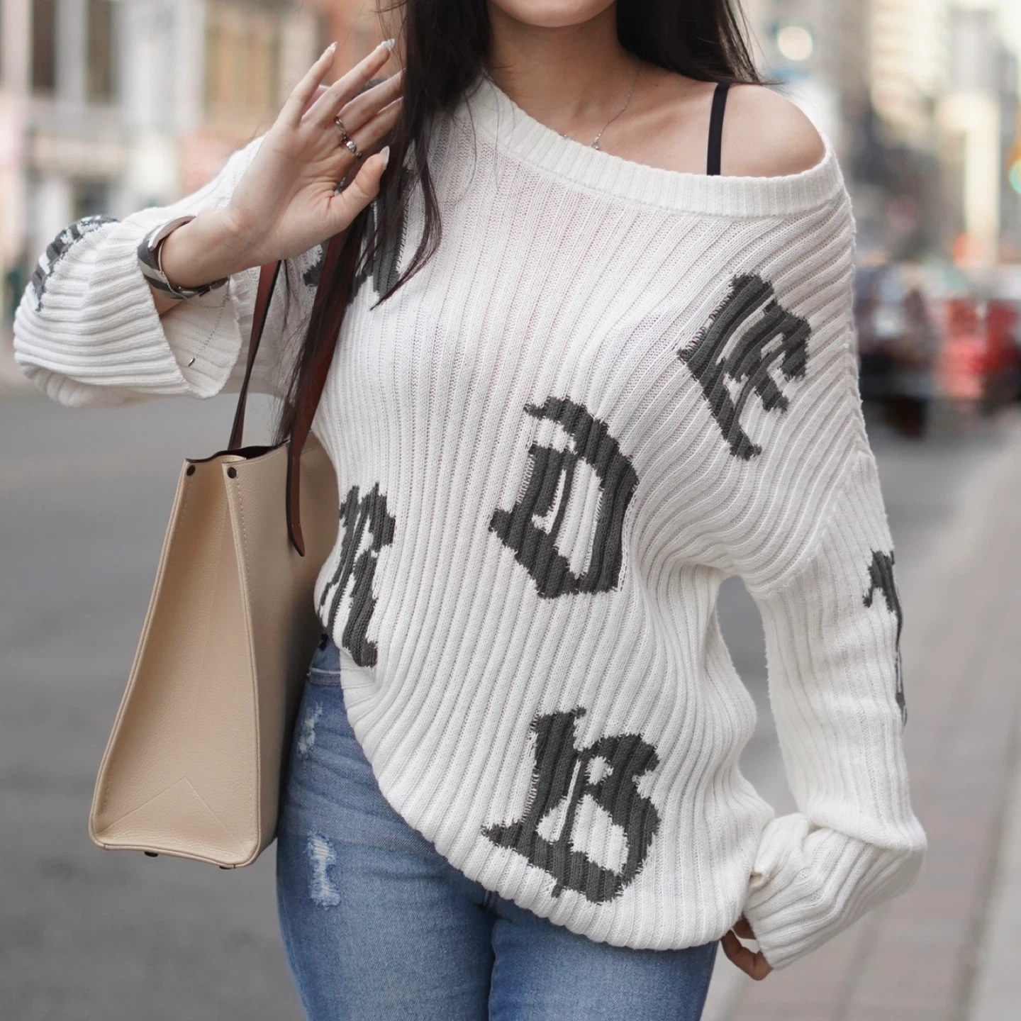 Lightweight Graphic Knit Sweater