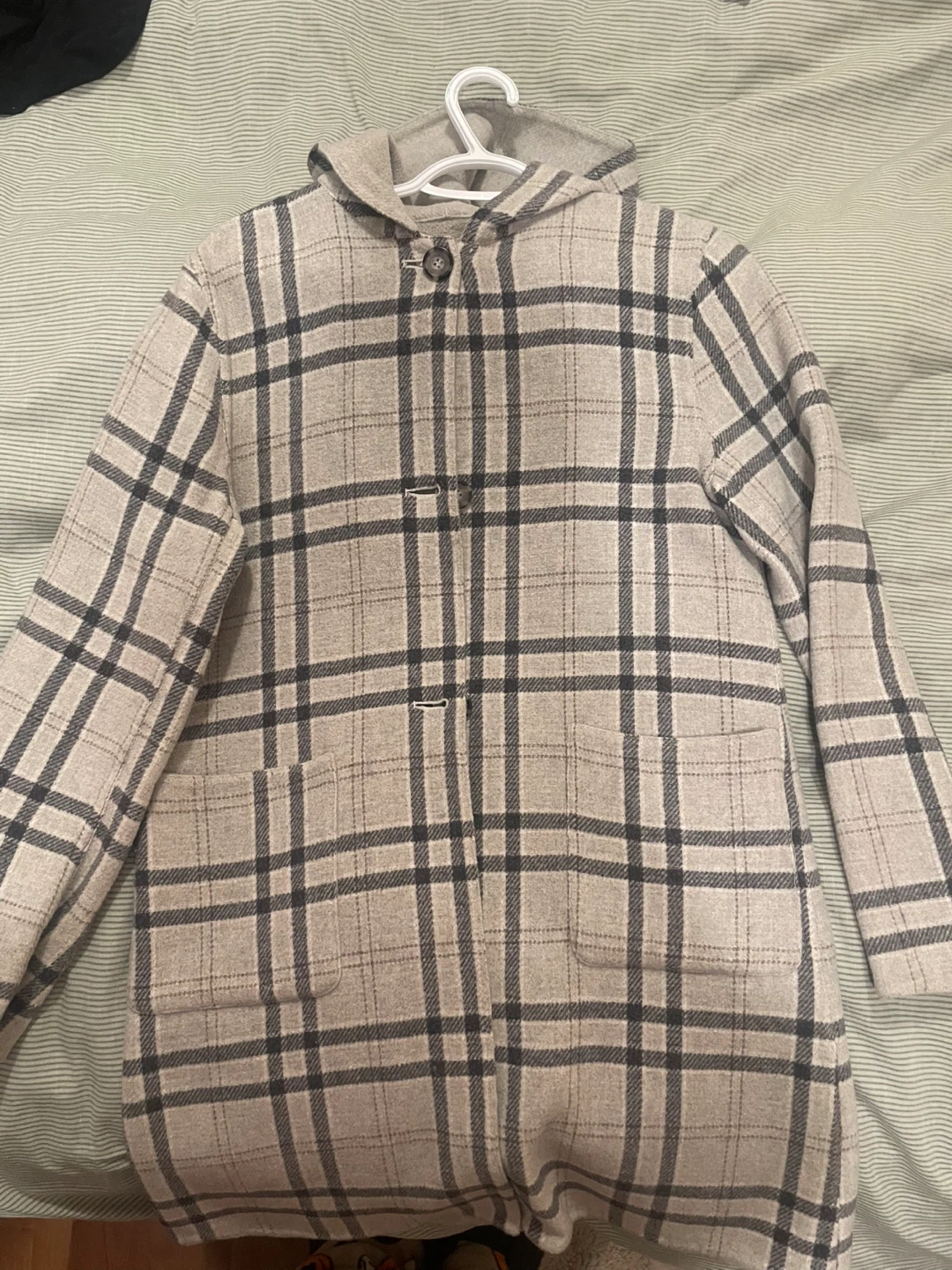 Veeko Plaid Hooded Jacket Size 36