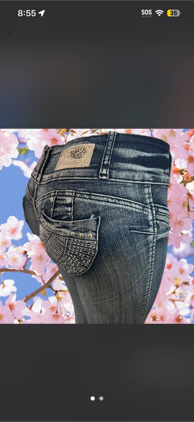 Women's Embellished Denim push up Jeans - photo 2