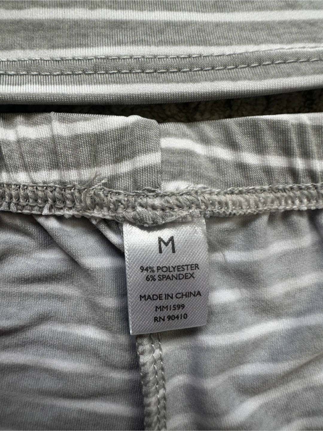 Grey Striped Pajama Set - Size M - photo 3