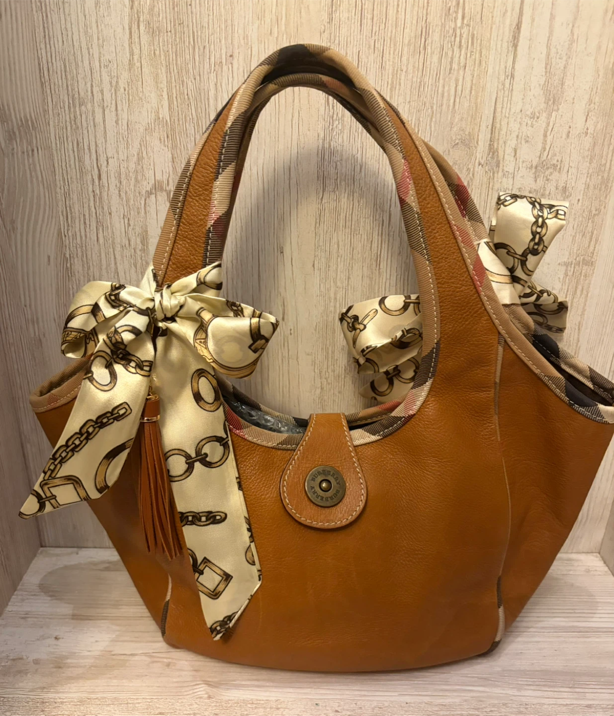 Burberry Leather Tote Bag