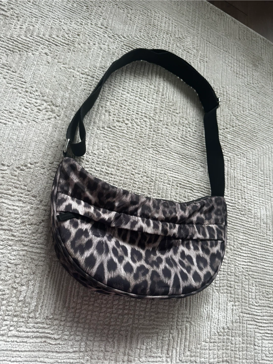 Leopard Print Crescent Shoulder Bag - photo 2