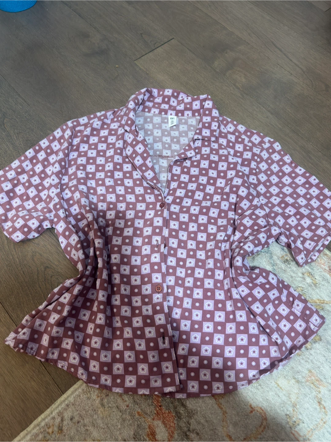 BP. Women's Short Sleeve Button-Up Shirt - Size M