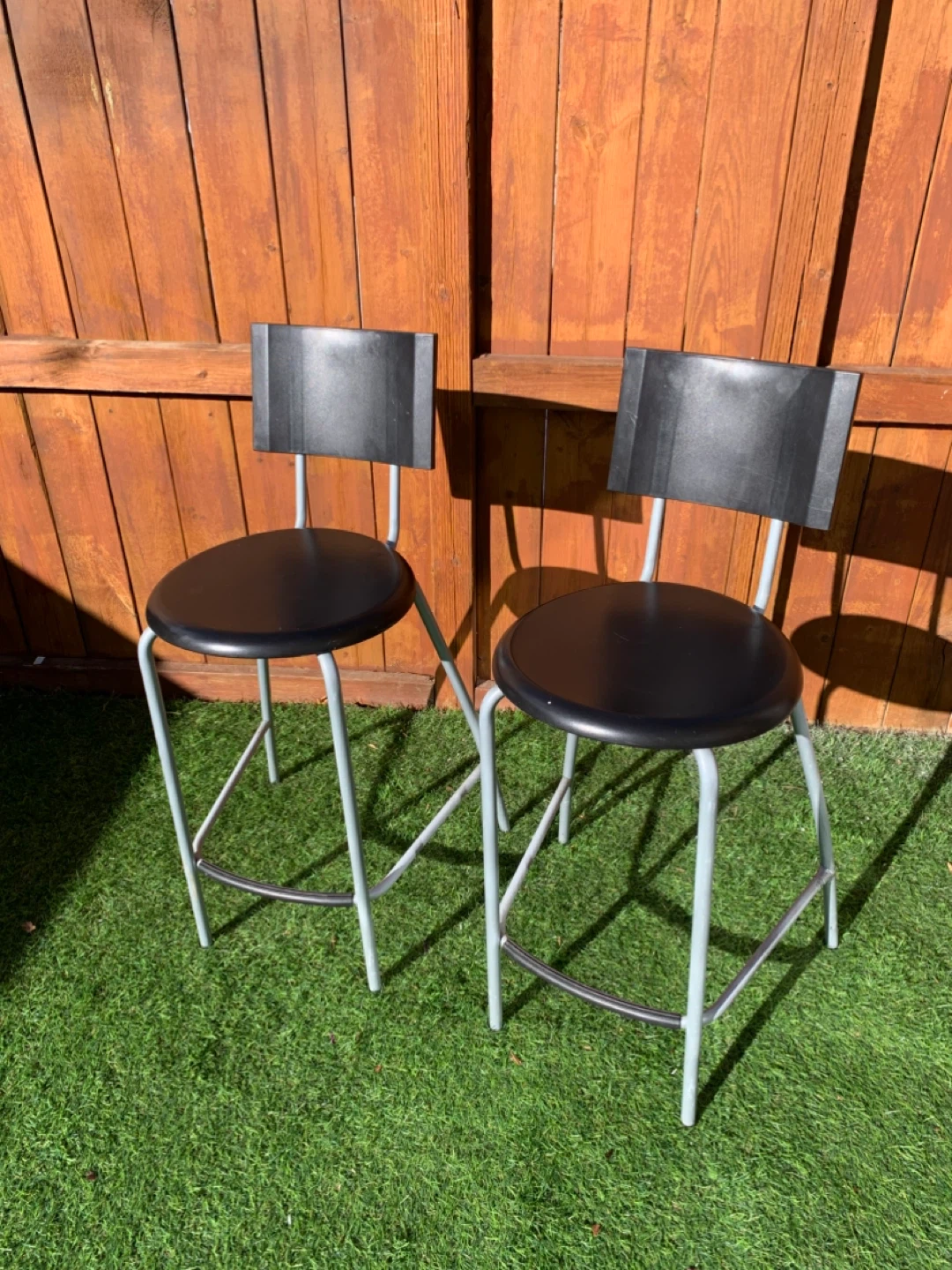 Bar Stools - Set of 2 Black - Furniture / Chairs