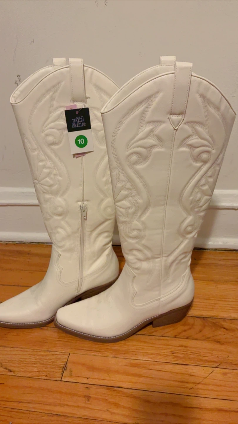 Wild Fable White Cowboy Boots - Size 10 - photo 4