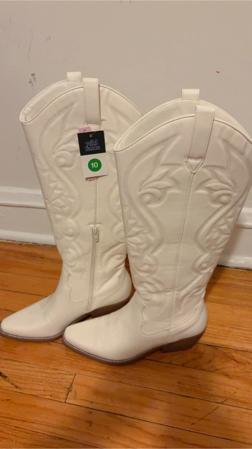 Wild Fable White Cowboy Boots - Size 10 - photo 3