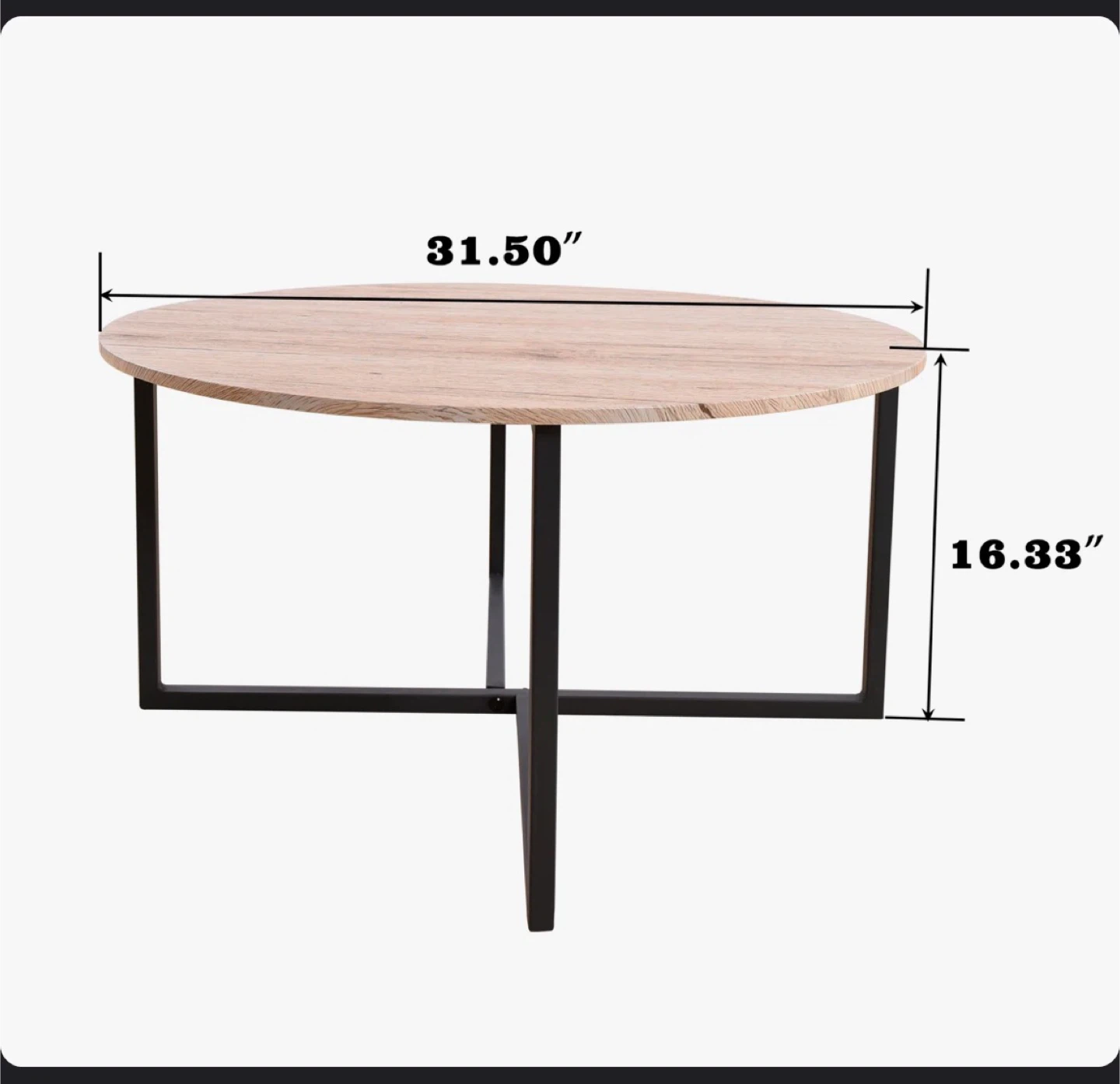 Hinerman Cross Legs Coffee Table in excellent condition. - photo 2