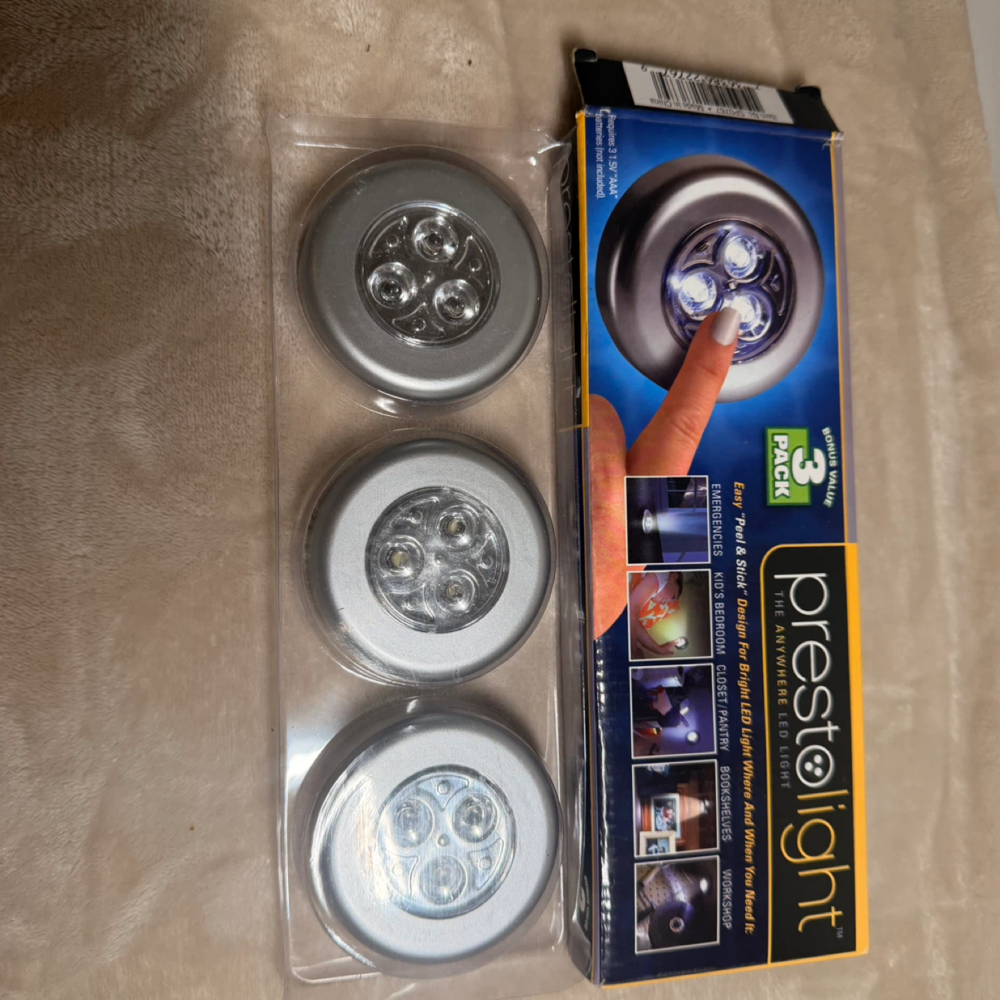 PrestoLight 3 Pack LED Puck Lights