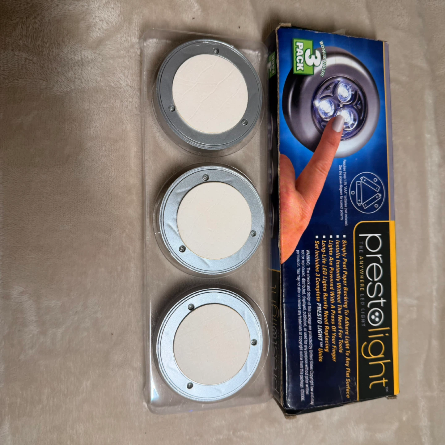 PrestoLight 3 Pack LED Puck Lights - photo 3