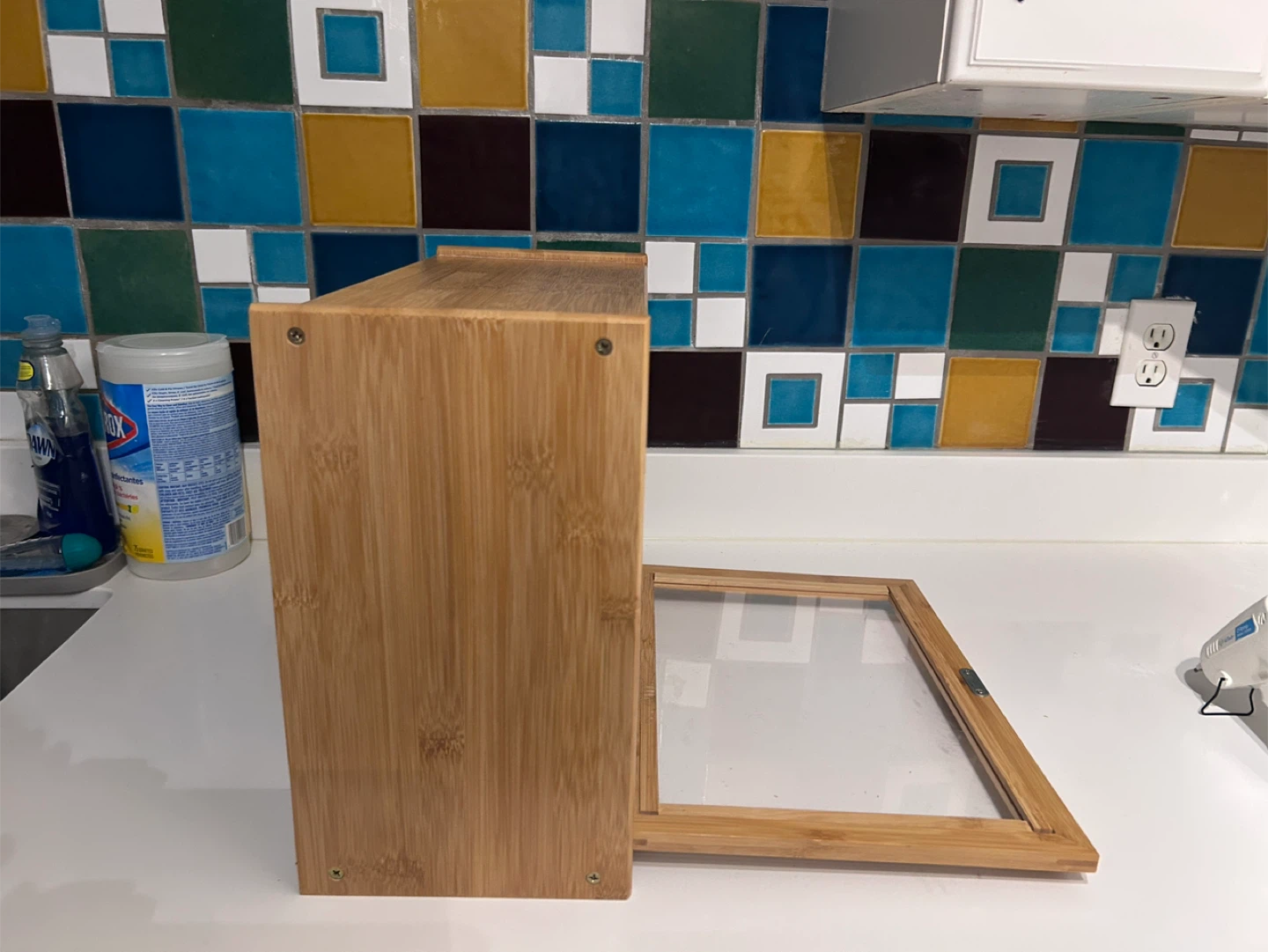 Bamboo Bread Box with Clear Door - photo 4