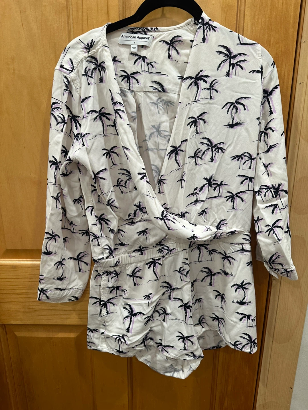 American Apparel Palm Tree Print Romper