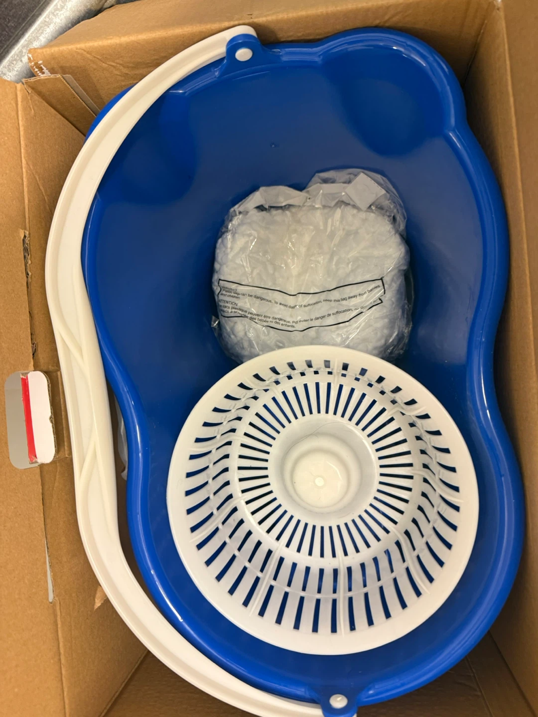 Great Value Spin Mop + Bucket System with 2 Microfibre Mop Heads