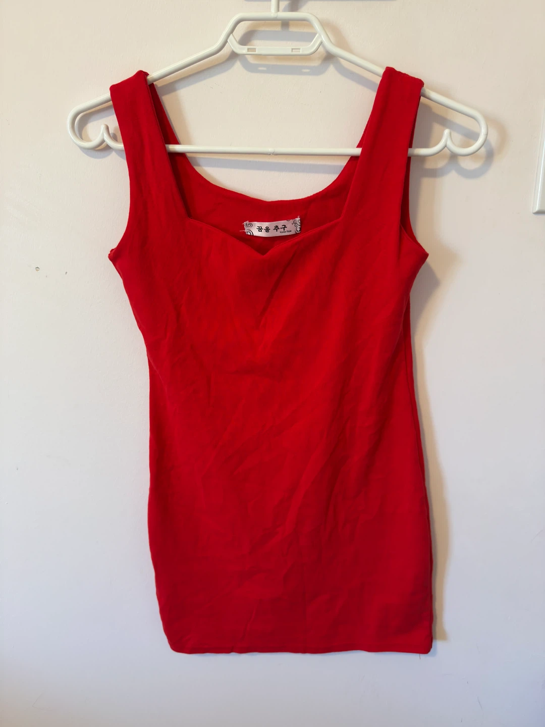 Red Sleeveless Square Neck Top dress from Korea - photo 2