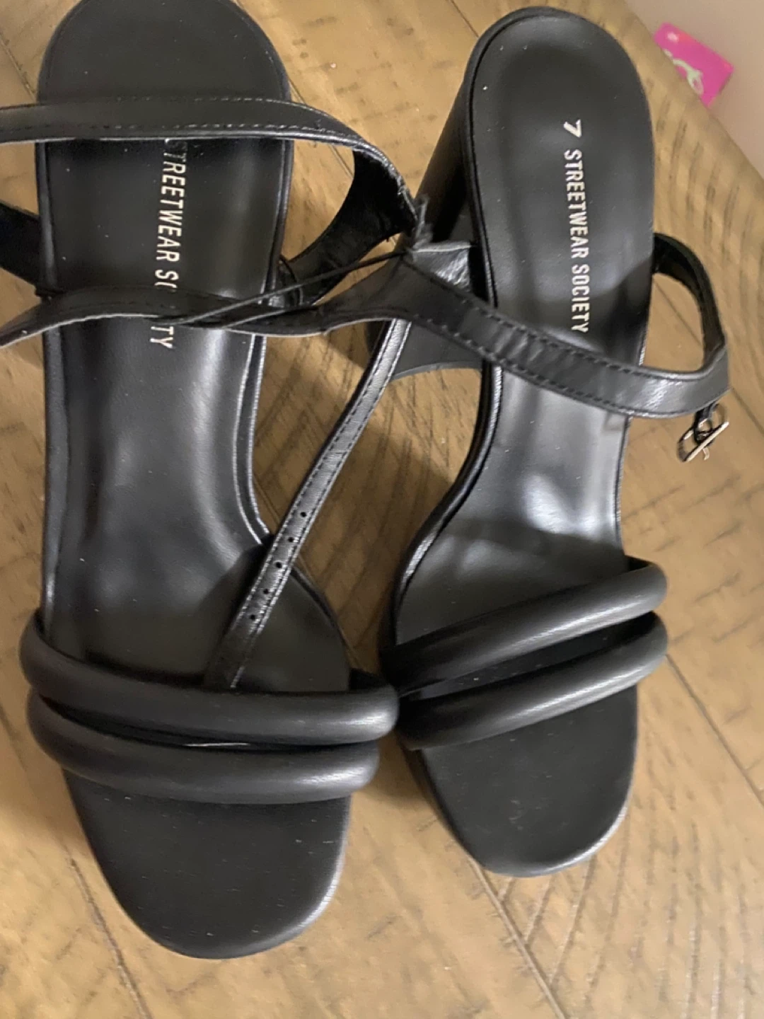 Streetwear Society Black Platform Block Heels