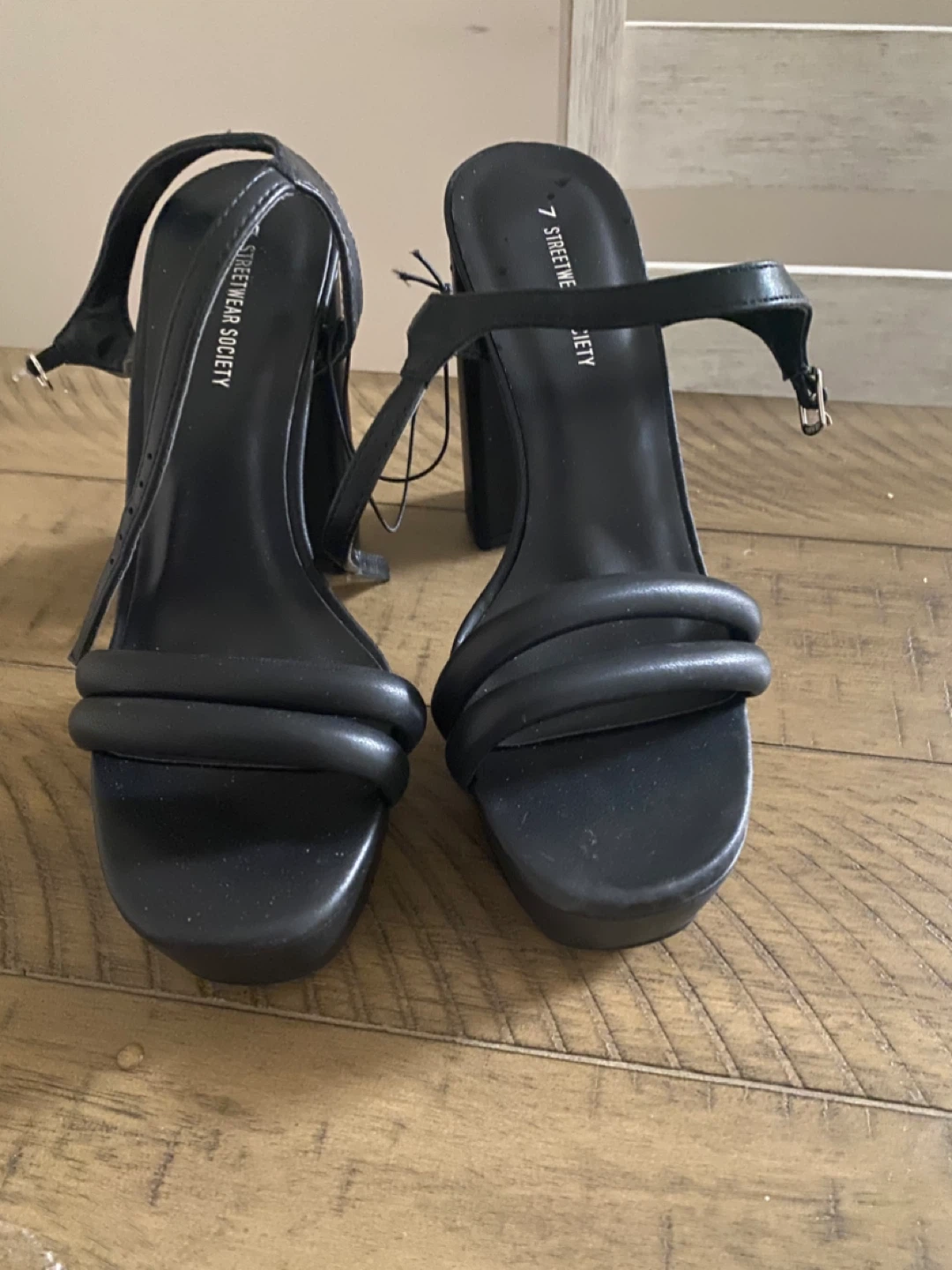 Streetwear Society Black Platform Block Heels - photo 4