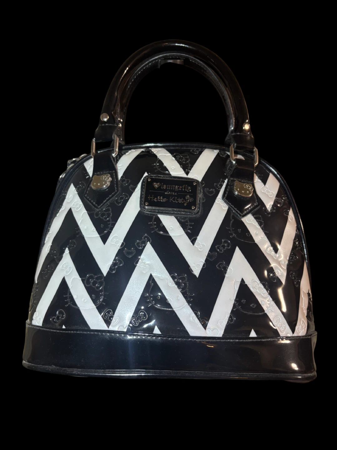 Hello Kitty Chevron Dome Satchel Handbag