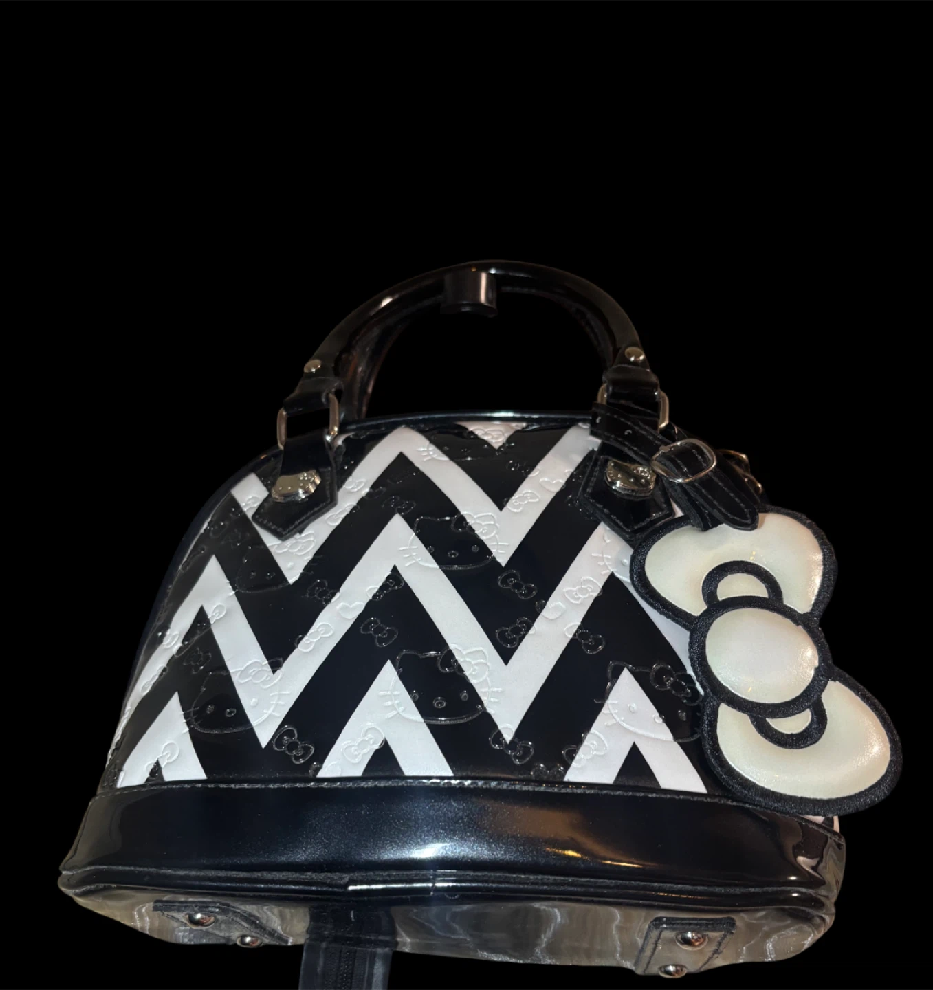 Hello Kitty Chevron Dome Satchel Handbag - photo 3