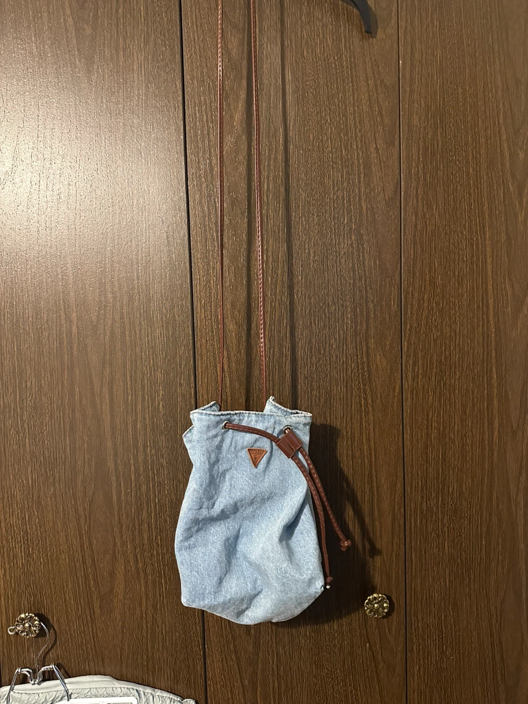 Guess Denim Drawstring  Bag - photo 3