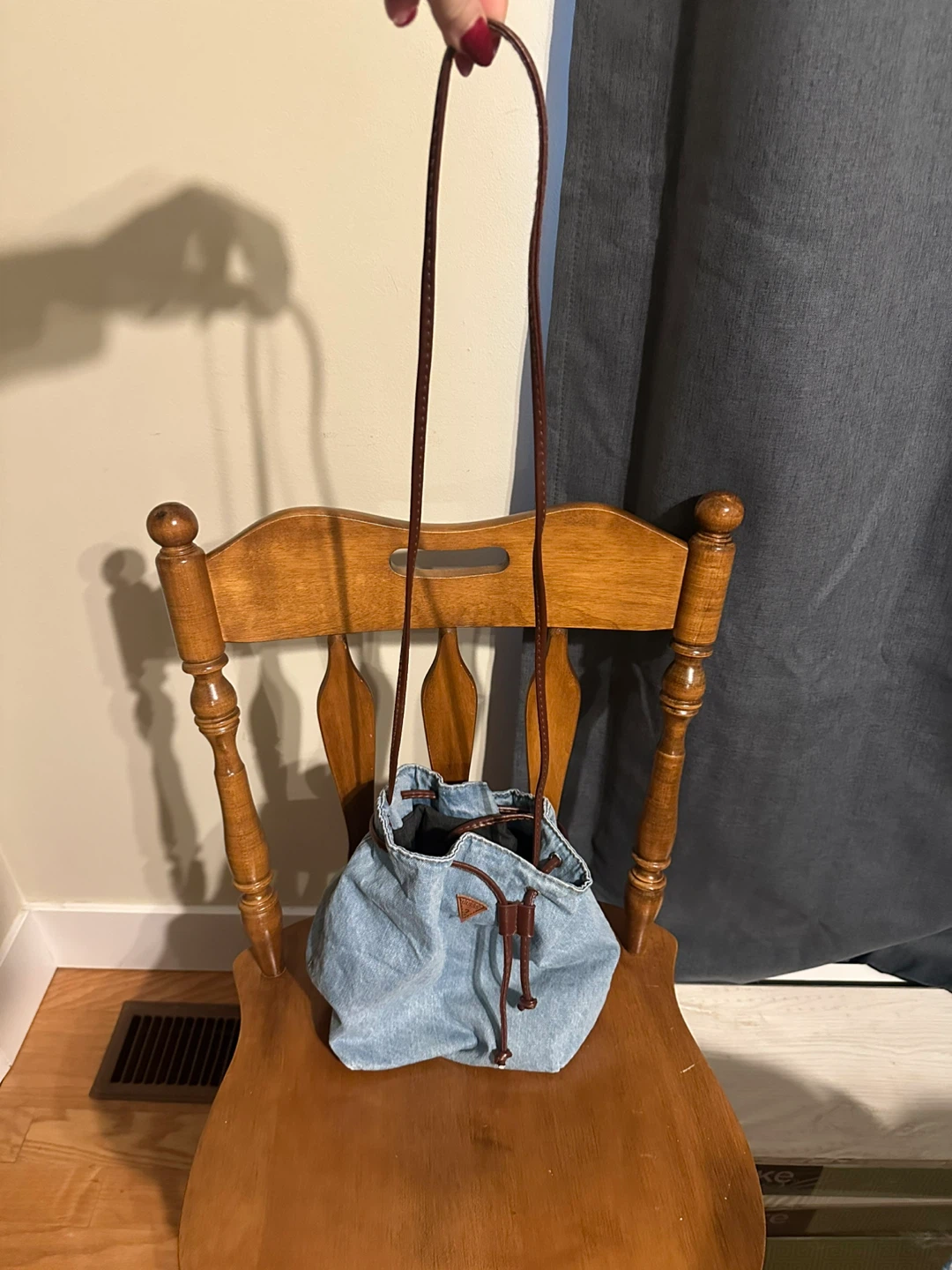 Guess Denim Drawstring  Bag