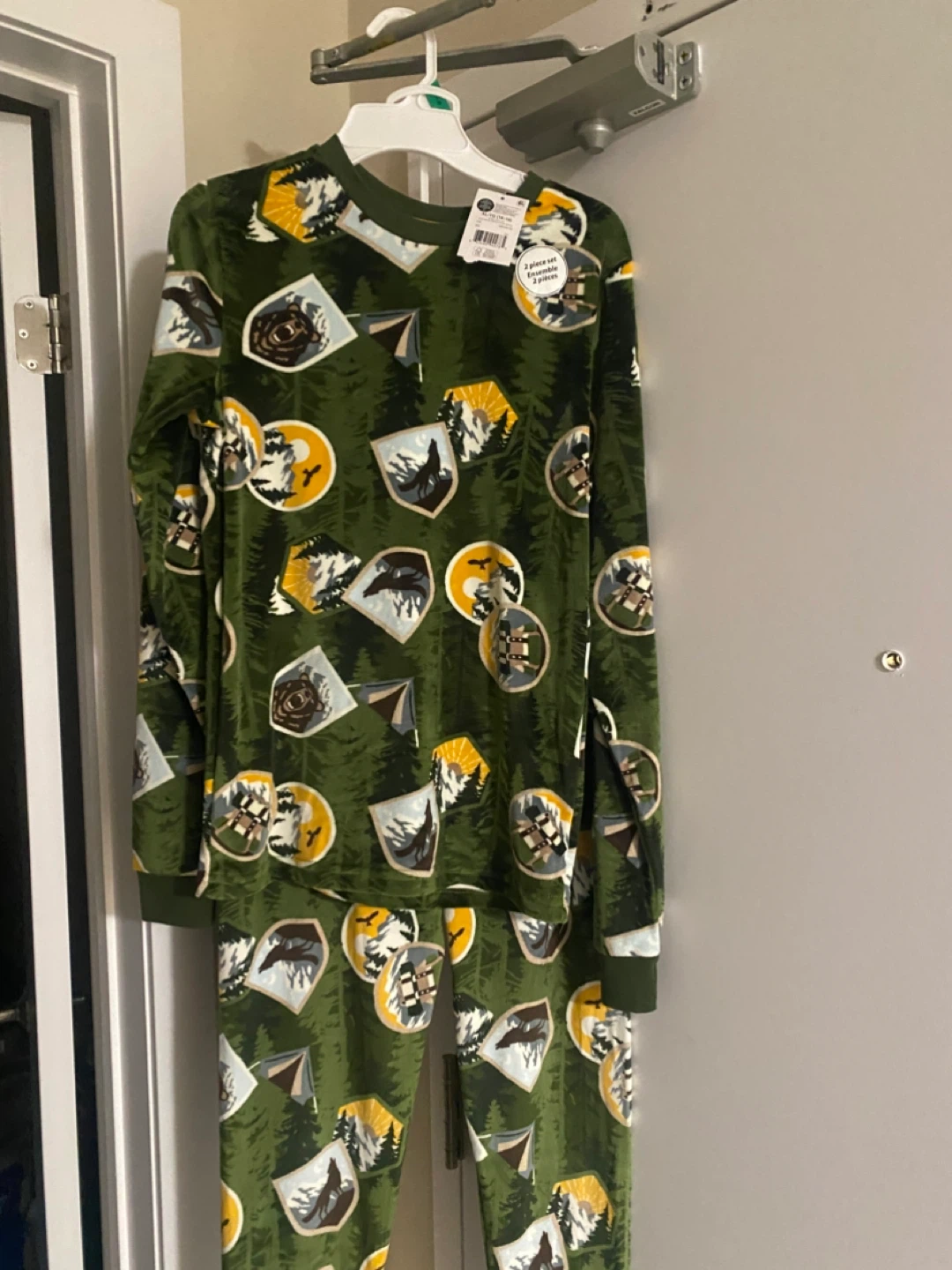 Green Pajama Set with Wilderness Graphic XL/TG (14-16) - photo 3