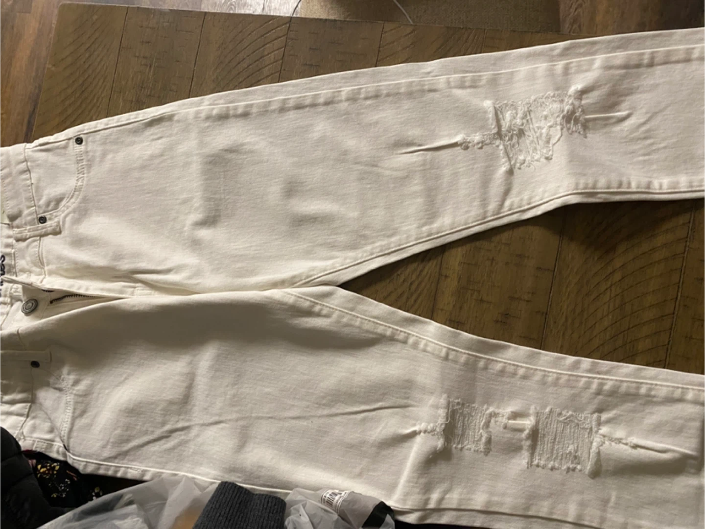 White Distressed Jeggings Size 29 - photo 2