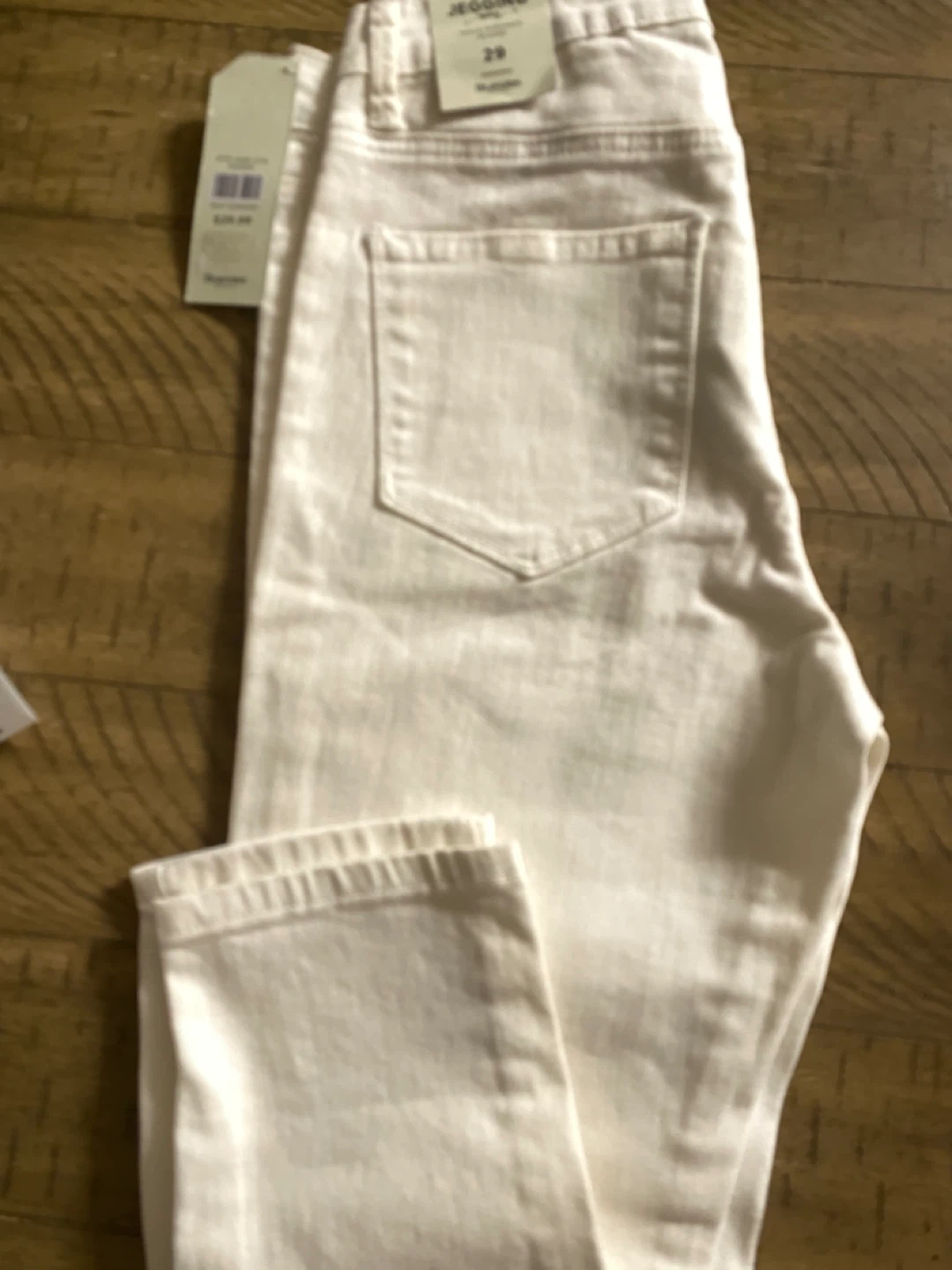 White Distressed Jeggings Size 29 - photo 4
