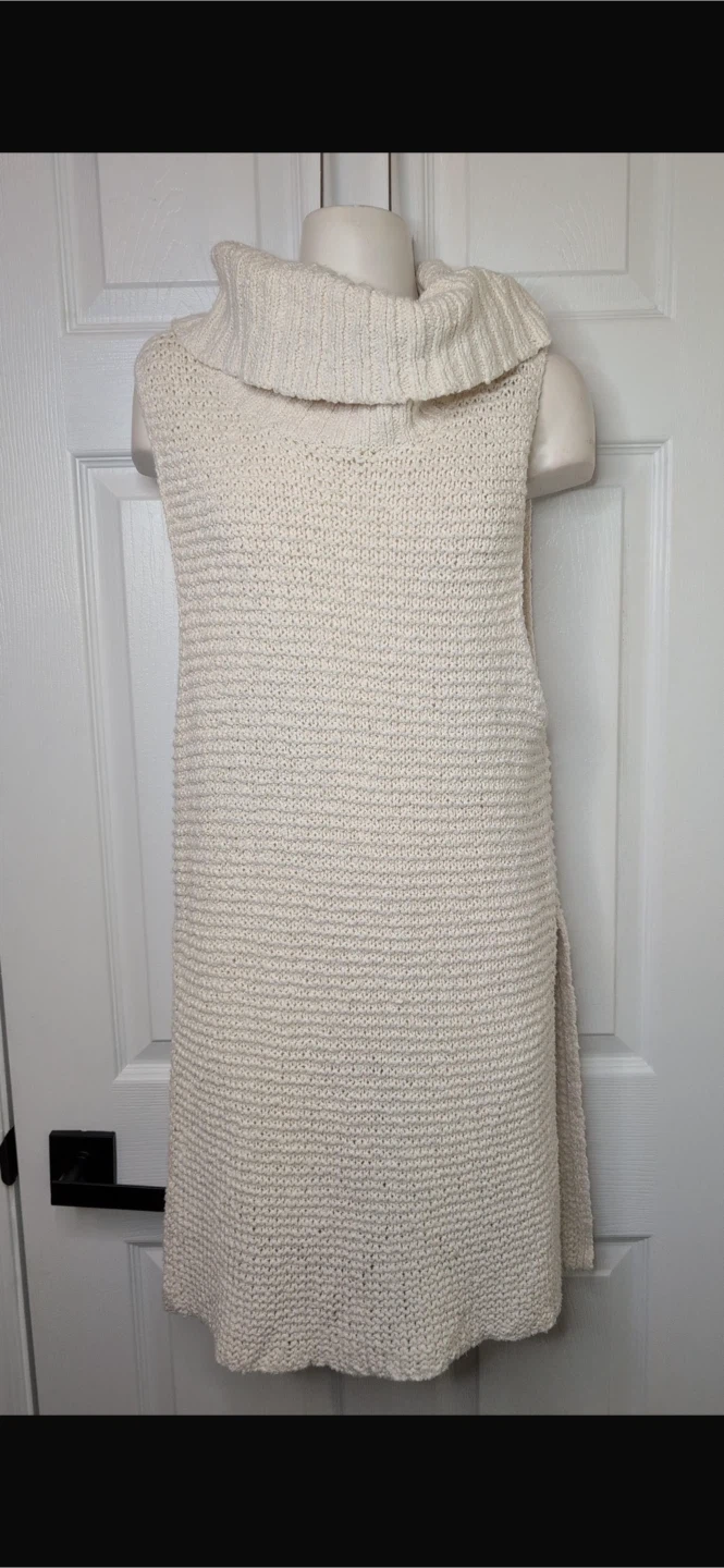 Free People Sleeveless Turtleneck Tunic Sweater – Cream - photo 5