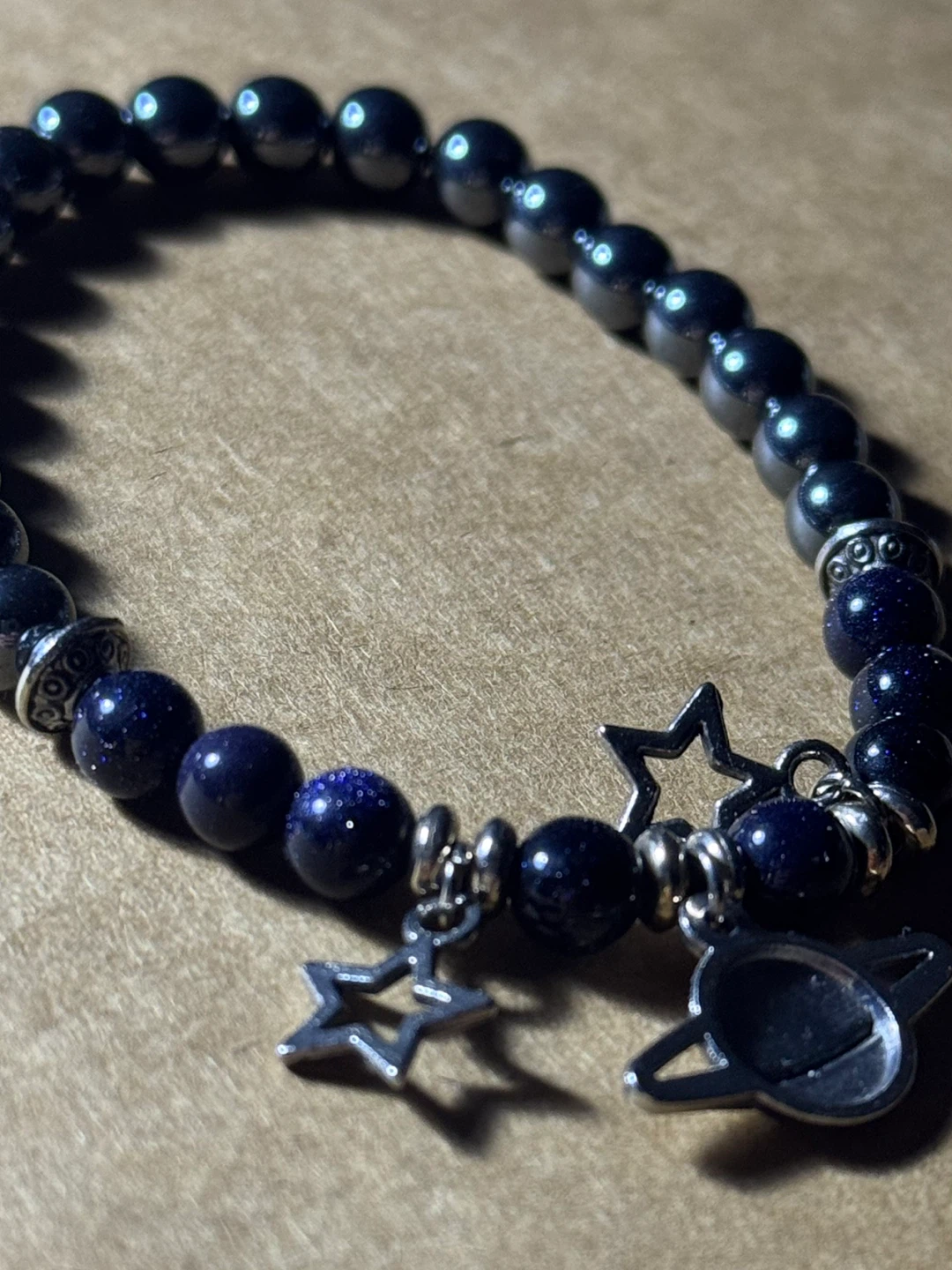 Saturn Planet and Star Beaded Bracelet - photo 3
