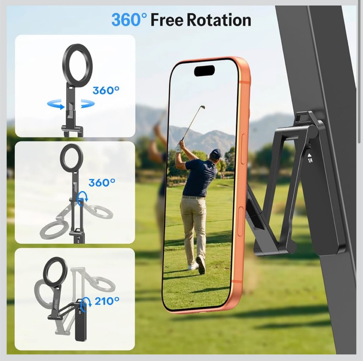 OMOTON CV08 Magnetic Golf Cart Phone Holder - photo 3