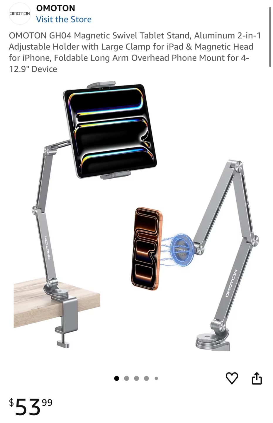 OMOTON GH04 Tablet Holder Stand - photo 2