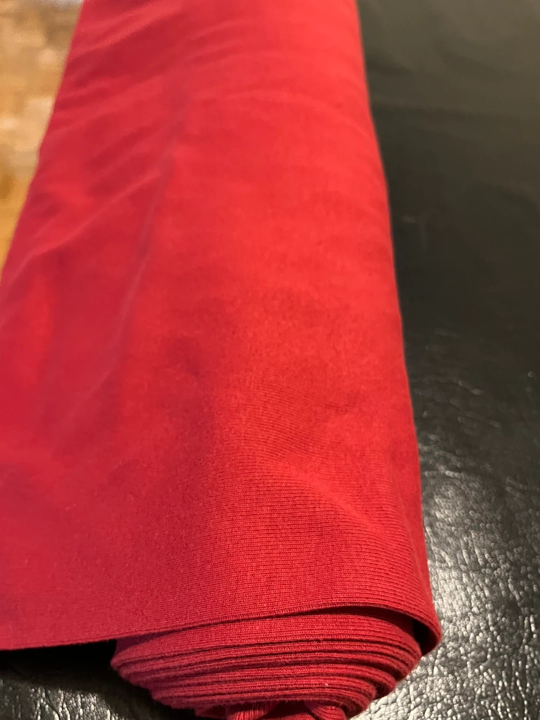 $10 Red Fabric Roll ribbed cotton stretch thick - photo 5