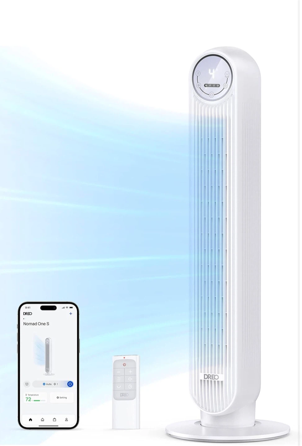 Dreo Nomad One S Tower Fan - Snow White (DR-HTF007S)