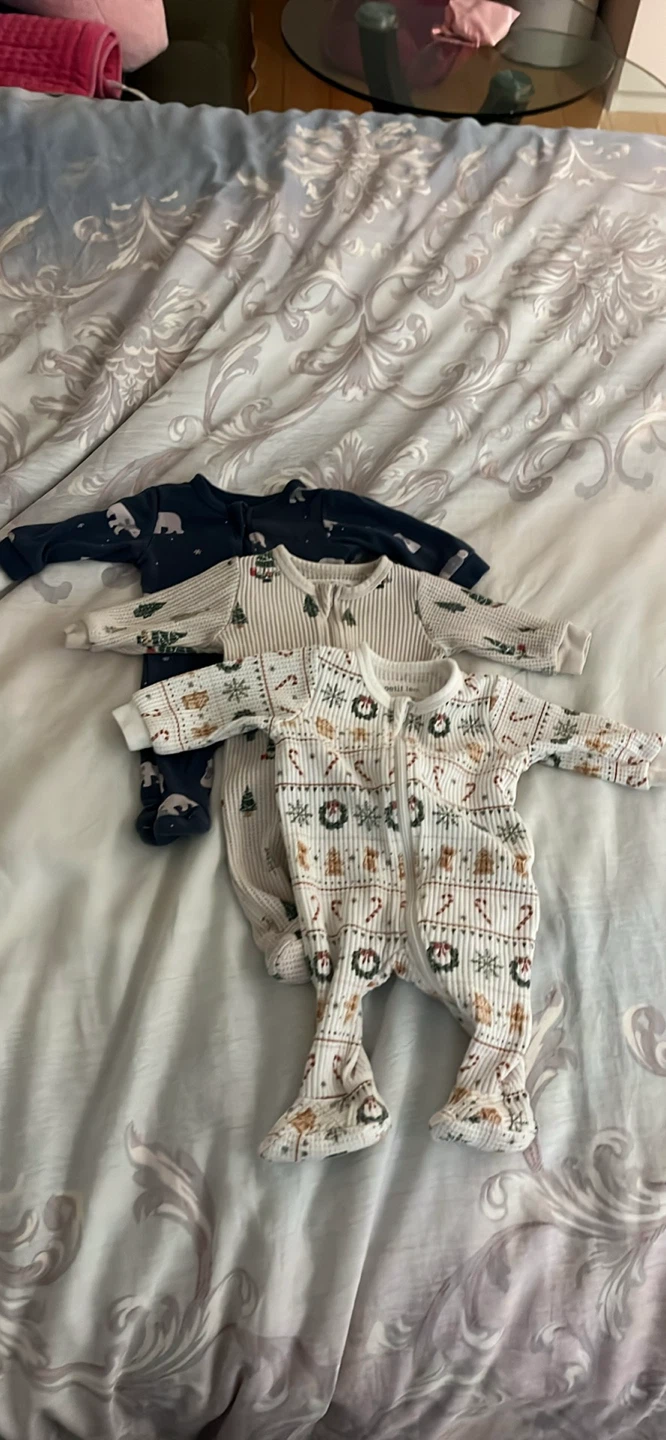 Petit Lem Footed Baby Sleepers - Newborn Size