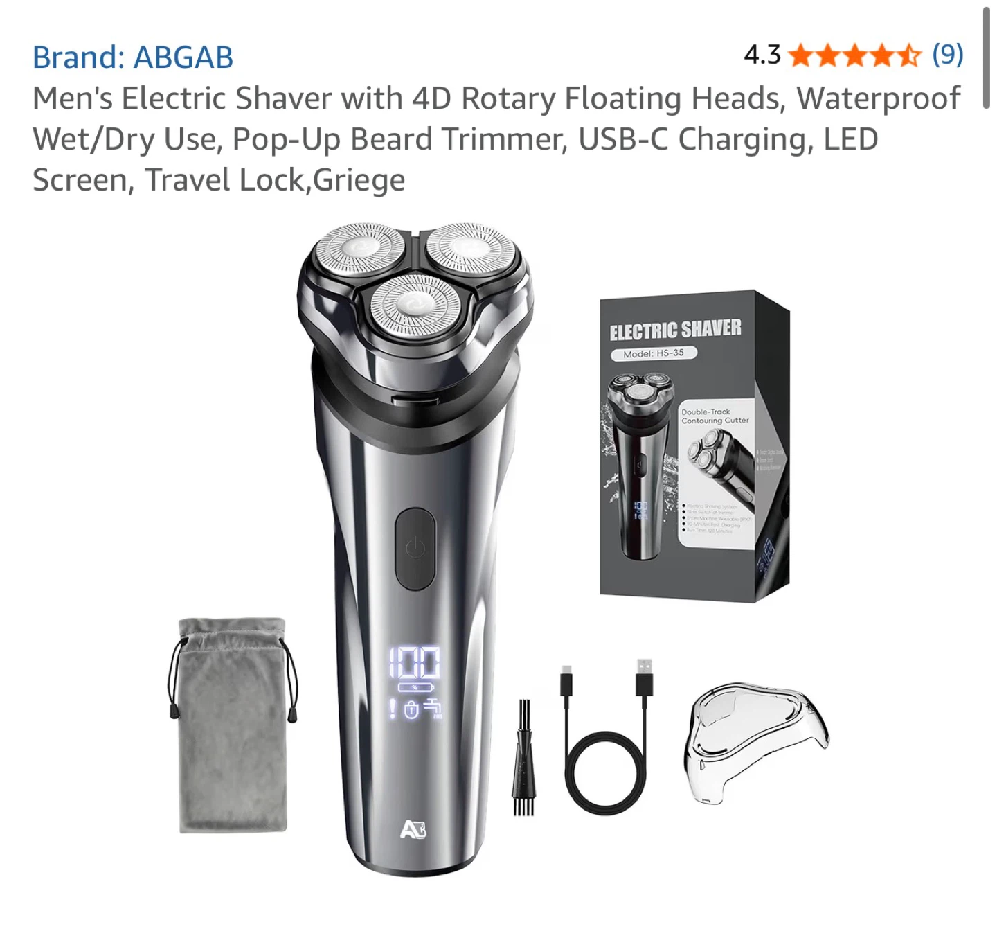 ABGAB Men's Electric Shaver HS-35