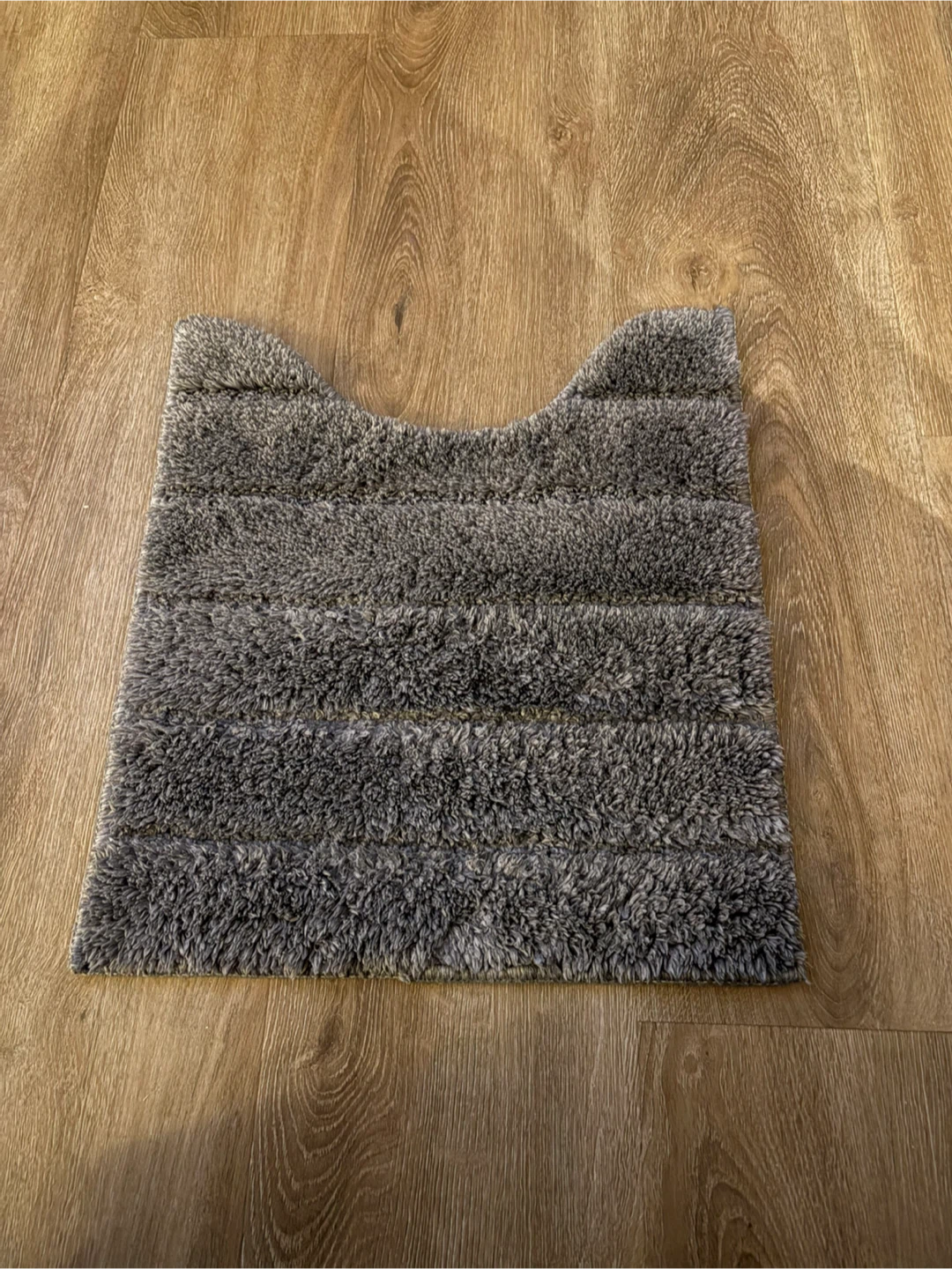 Gray Contour Toilet Bath Mat