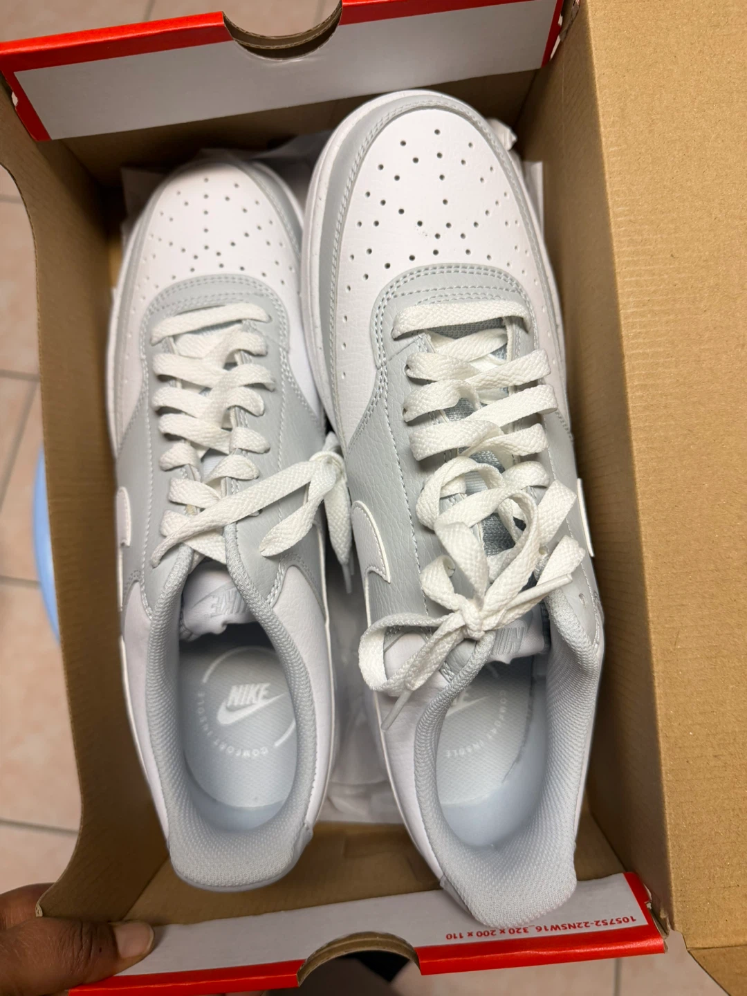 Nike Court Vision Low Sneakers (White/Grey) - photo 5
