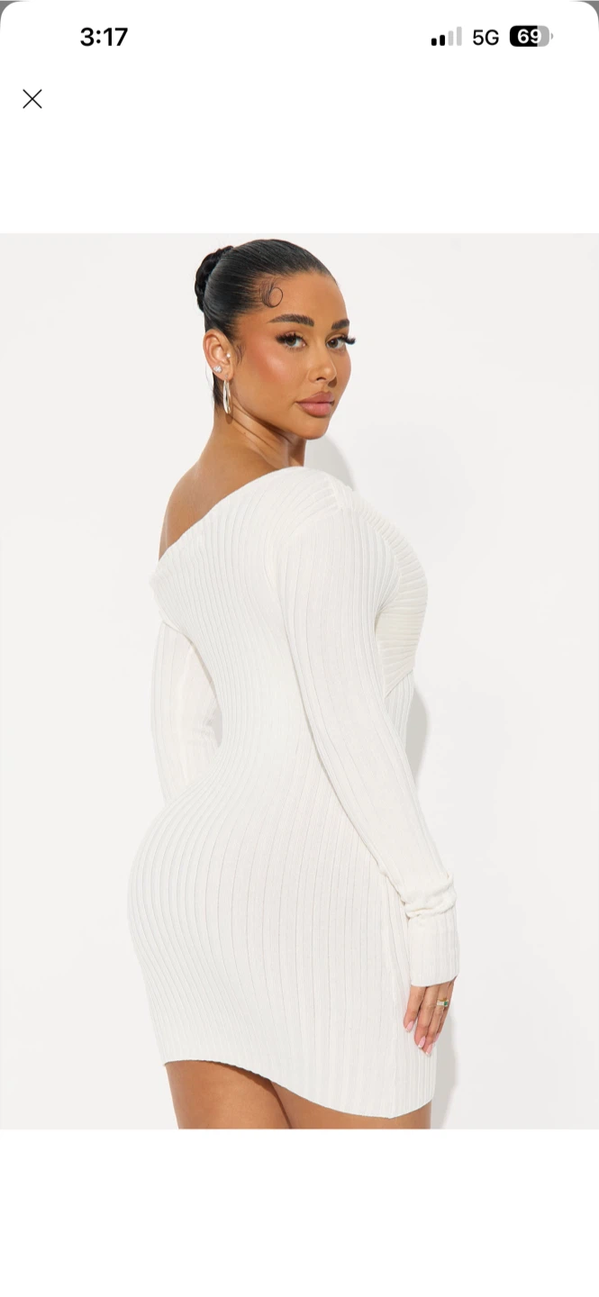 Fashion Nova Ribbed White Dress - photo 3