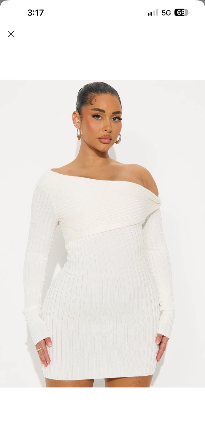 Fashion Nova Ribbed White Dress - photo 2