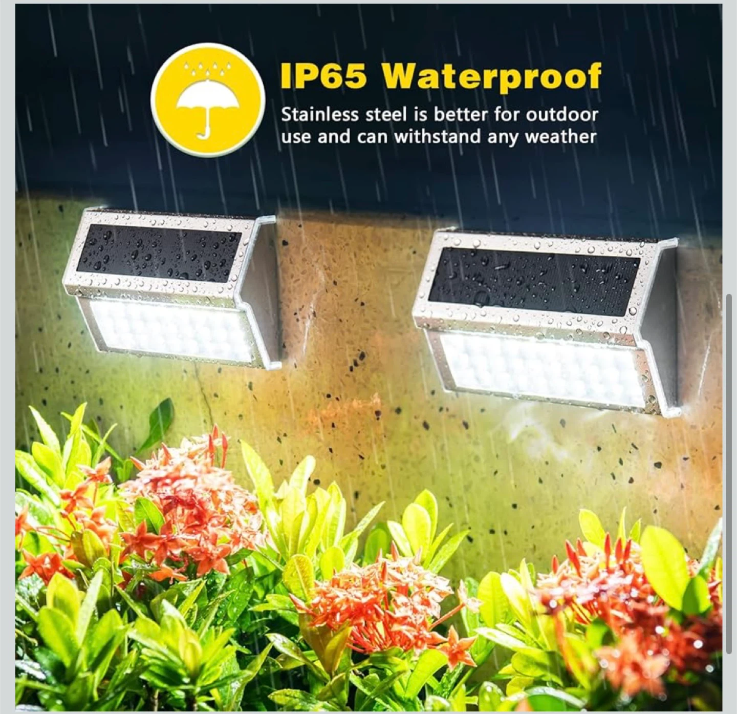 ROSHWEY Solar Lights Outdoor, 10 Pack 30 LED Fence Lights - photo 4