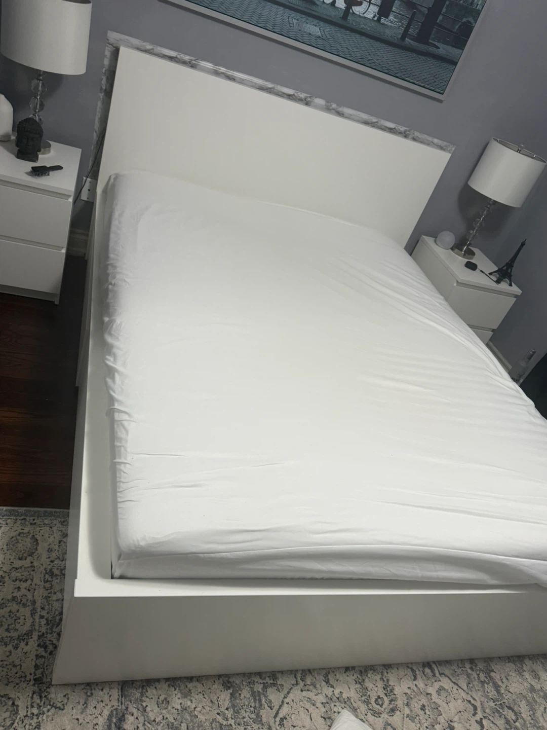 Ikea malm queen bed with ikea mattress - photo 2