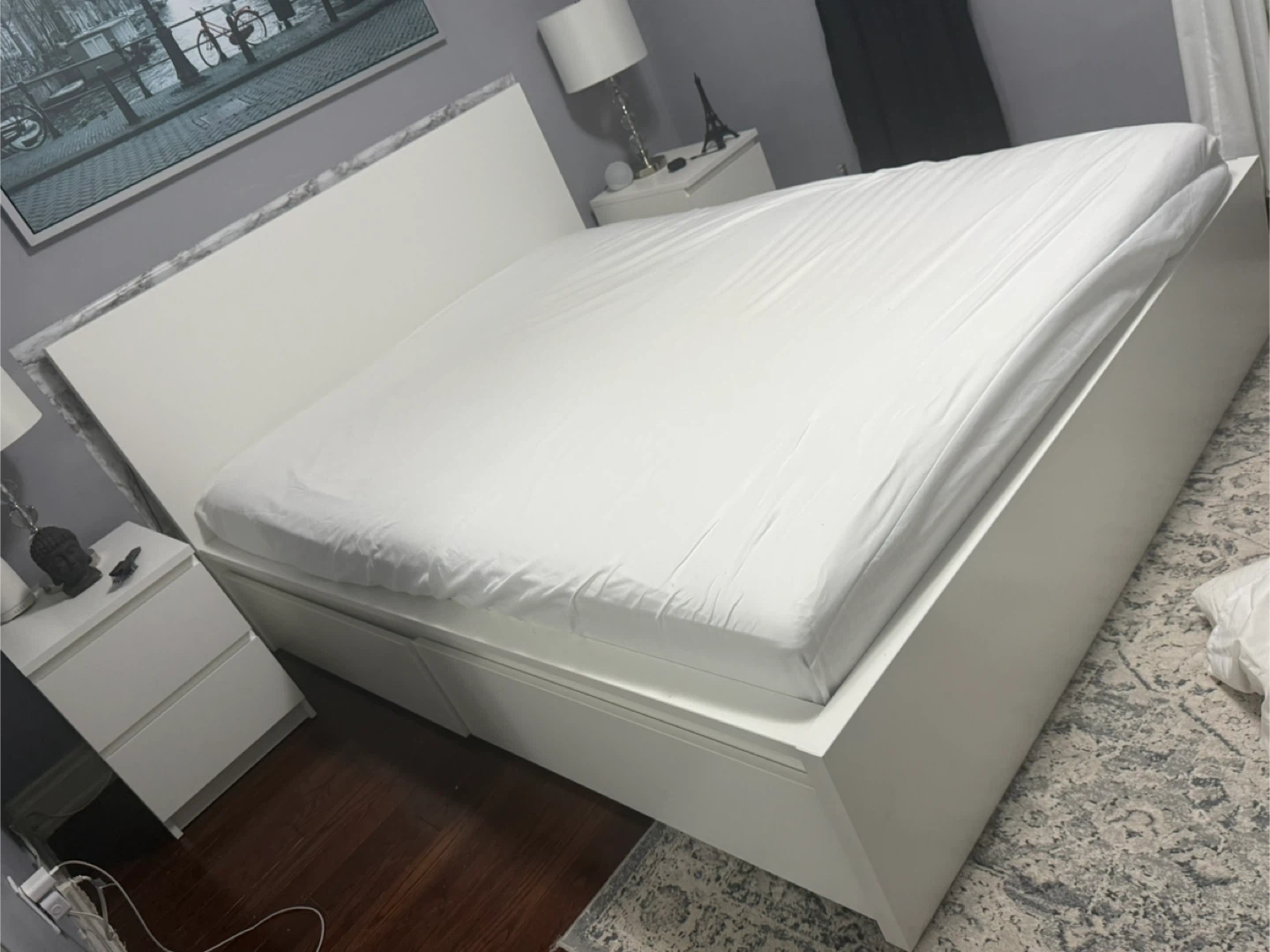 Ikea malm queen bed with ikea mattress