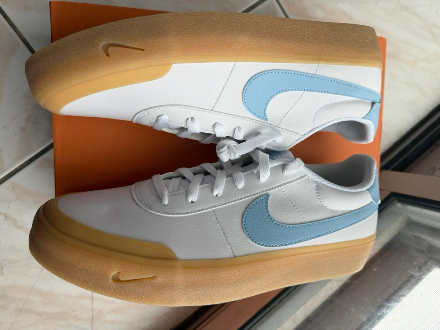 Nike Men's Court Vision Low Next Nature Shoes White/Light Blue - photo 2