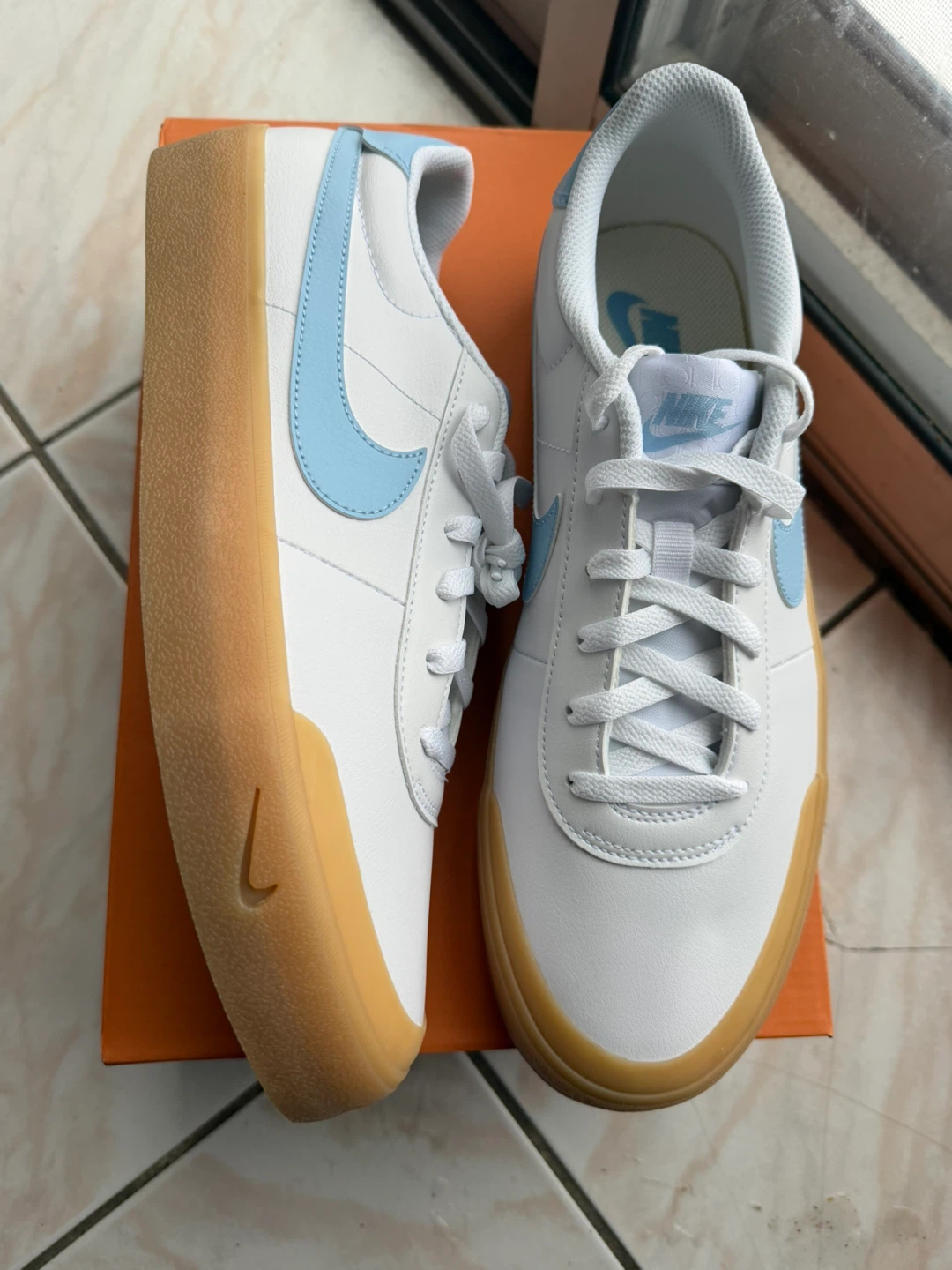 Nike Men's Court Vision Low Next Nature Shoes White/Light Blue - photo 3