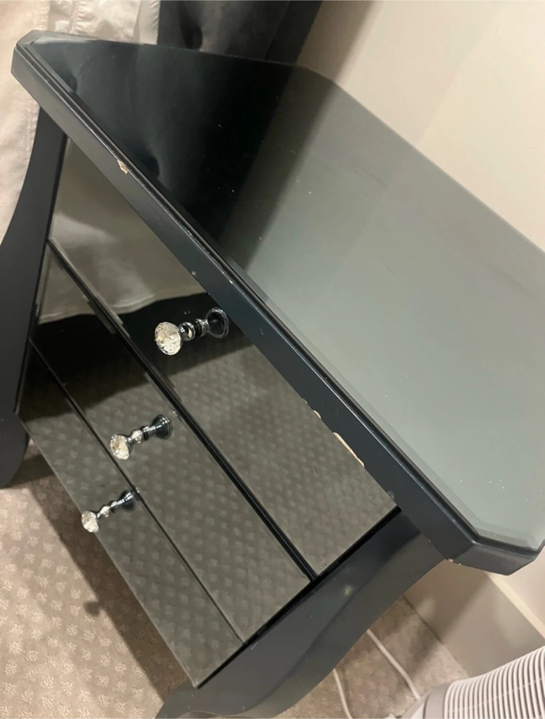 Mirrored Nightstand - photo 2