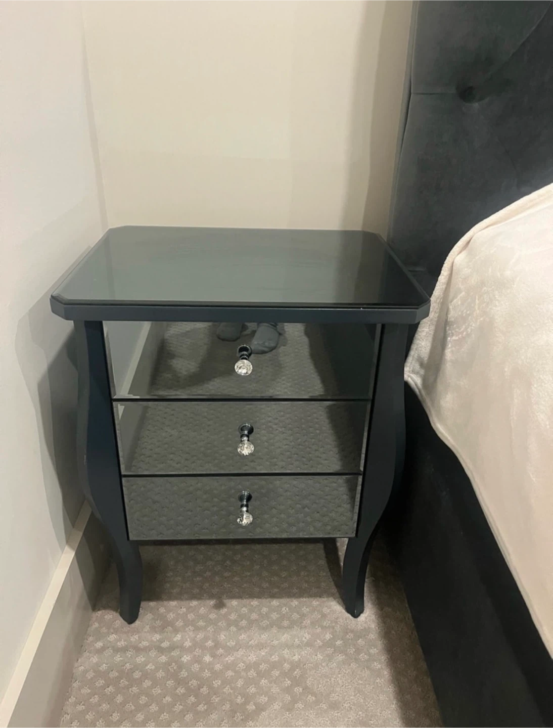 Mirrored Nightstand