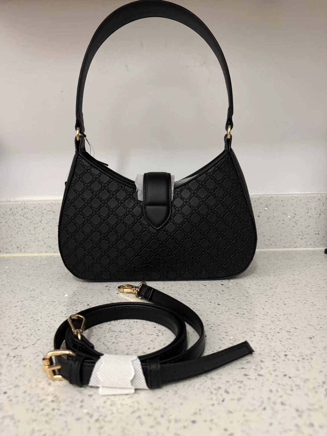 Nine West Black Embossed Shoulder Bag - photo 2